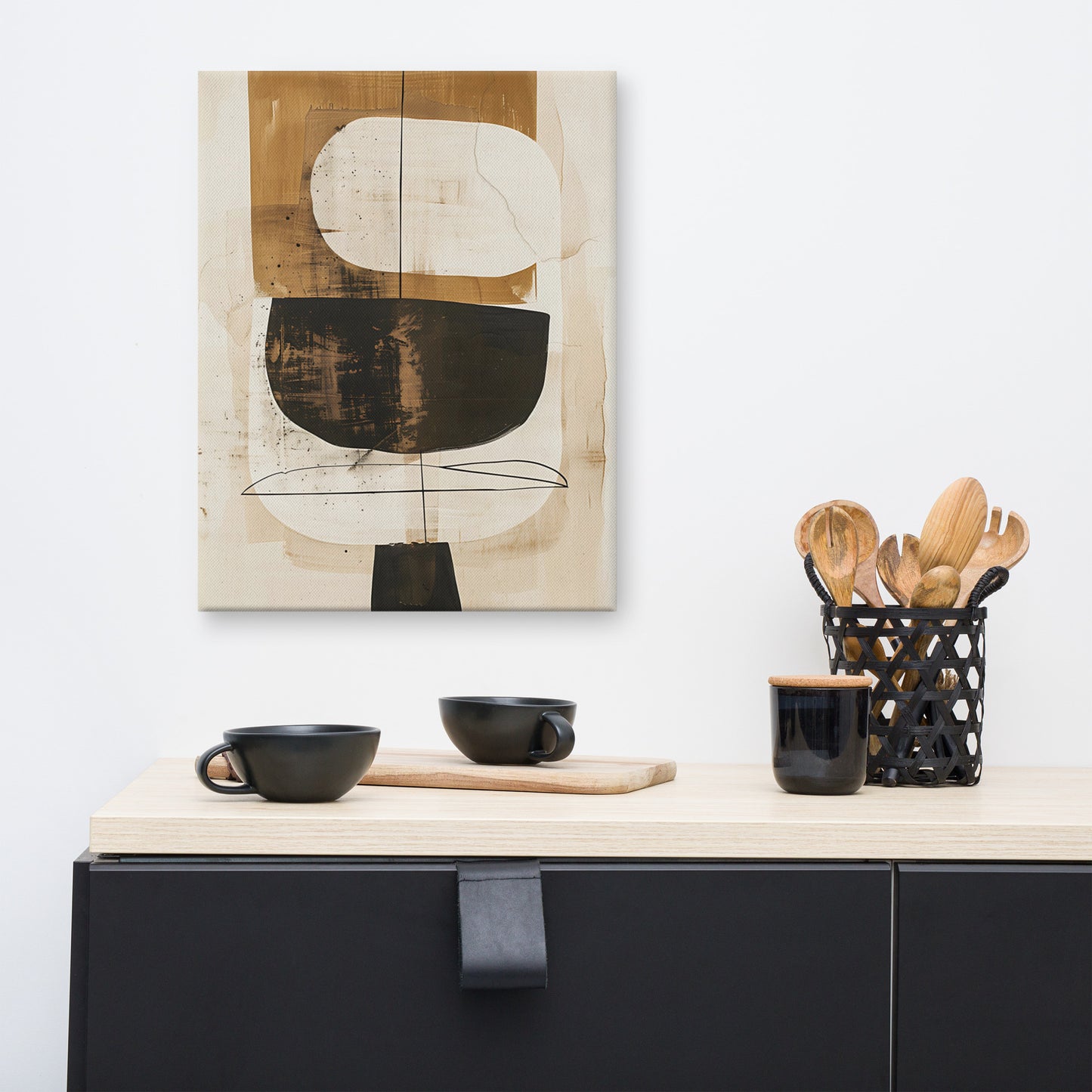 Neutral Abstract Canvas Wall Art