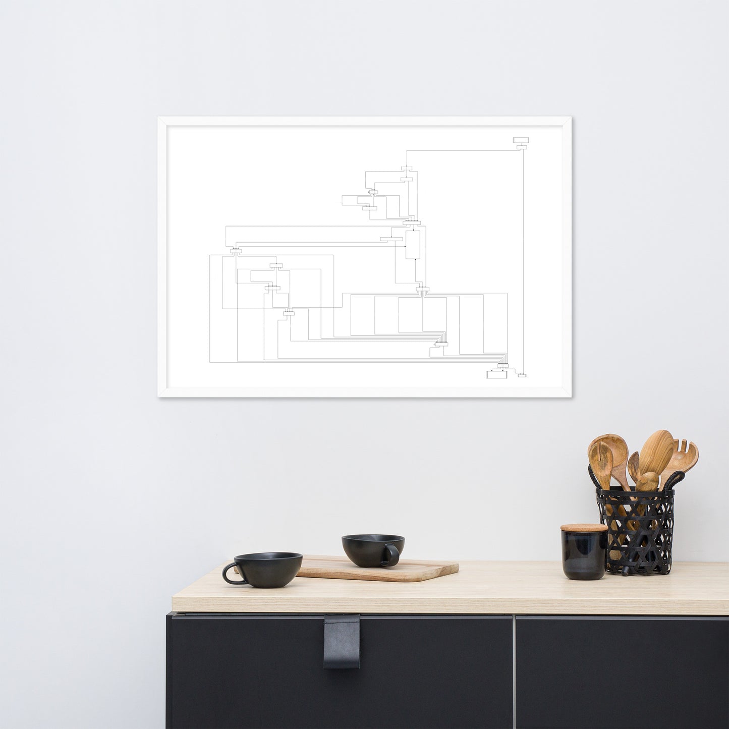 User Flow Abstract Canvas Wall Art