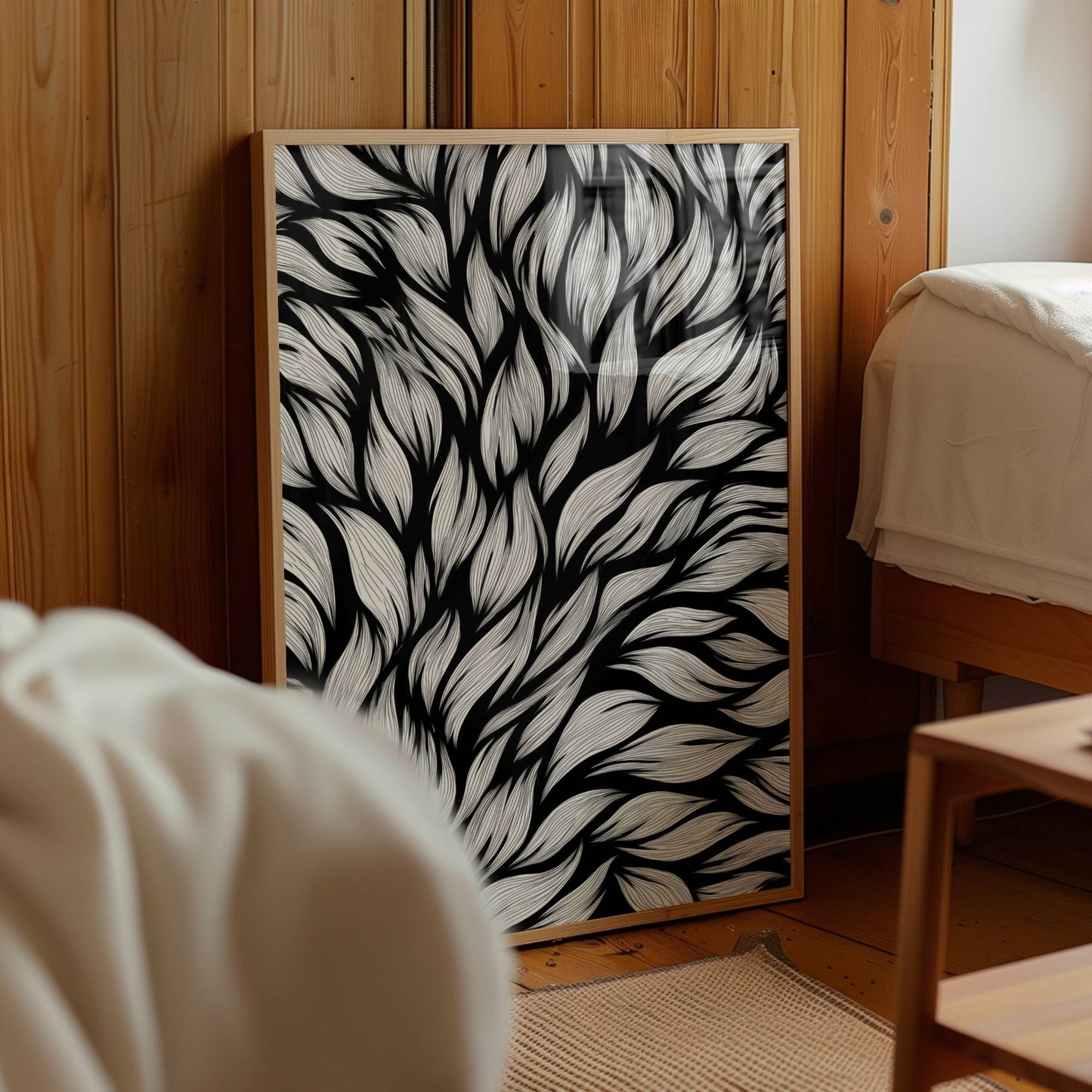 Bold leaves canvas