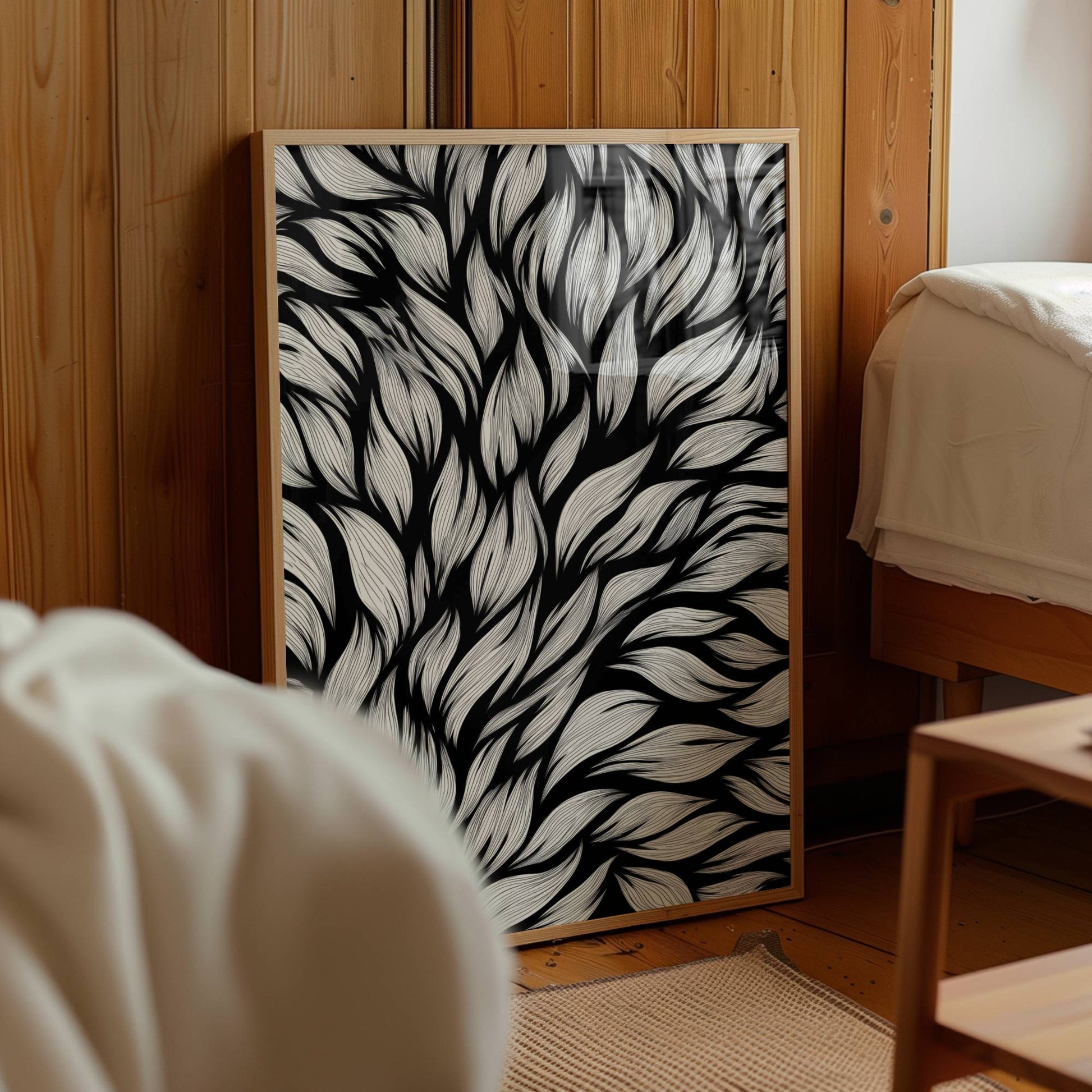 Bold leaves canvas