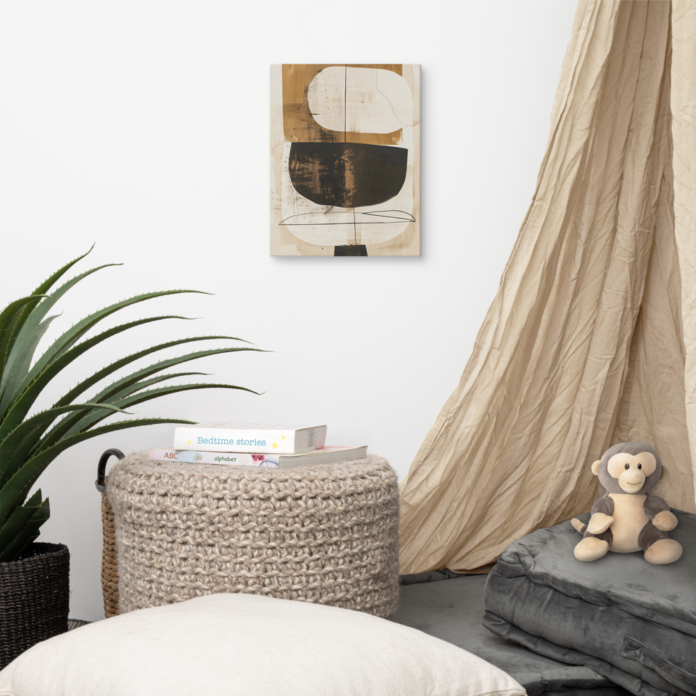 Neutral Abstract Canvas Wall Art