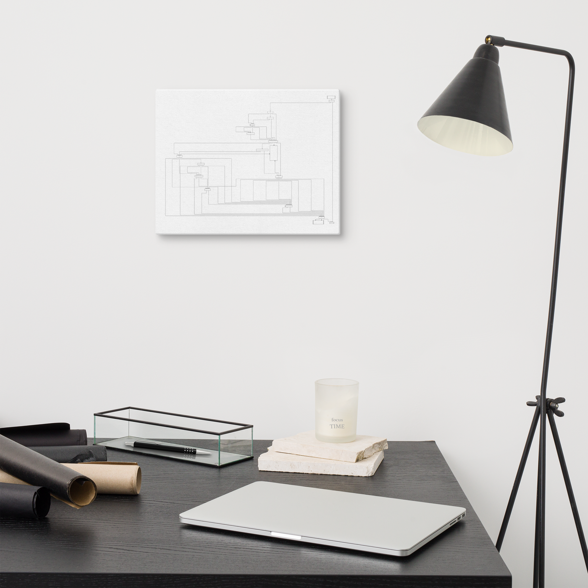User flow abstract canvas