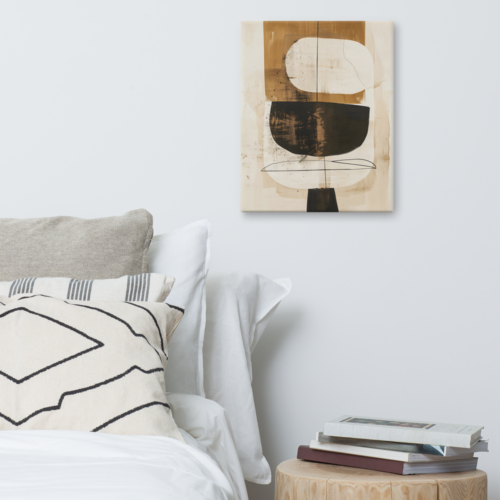 Neutral Abstract Canvas Wall Art