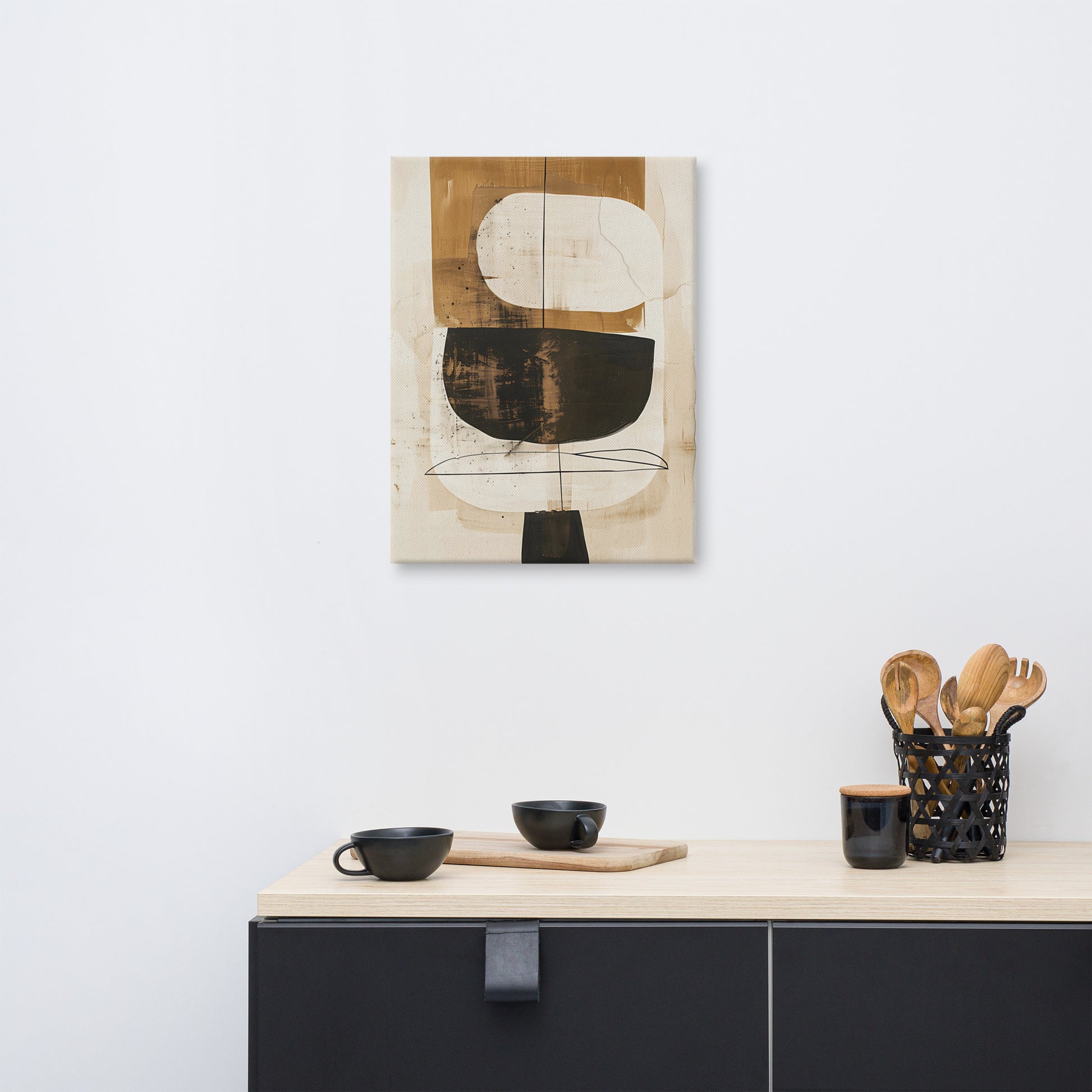 Neutral Abstract Canvas Wall Art