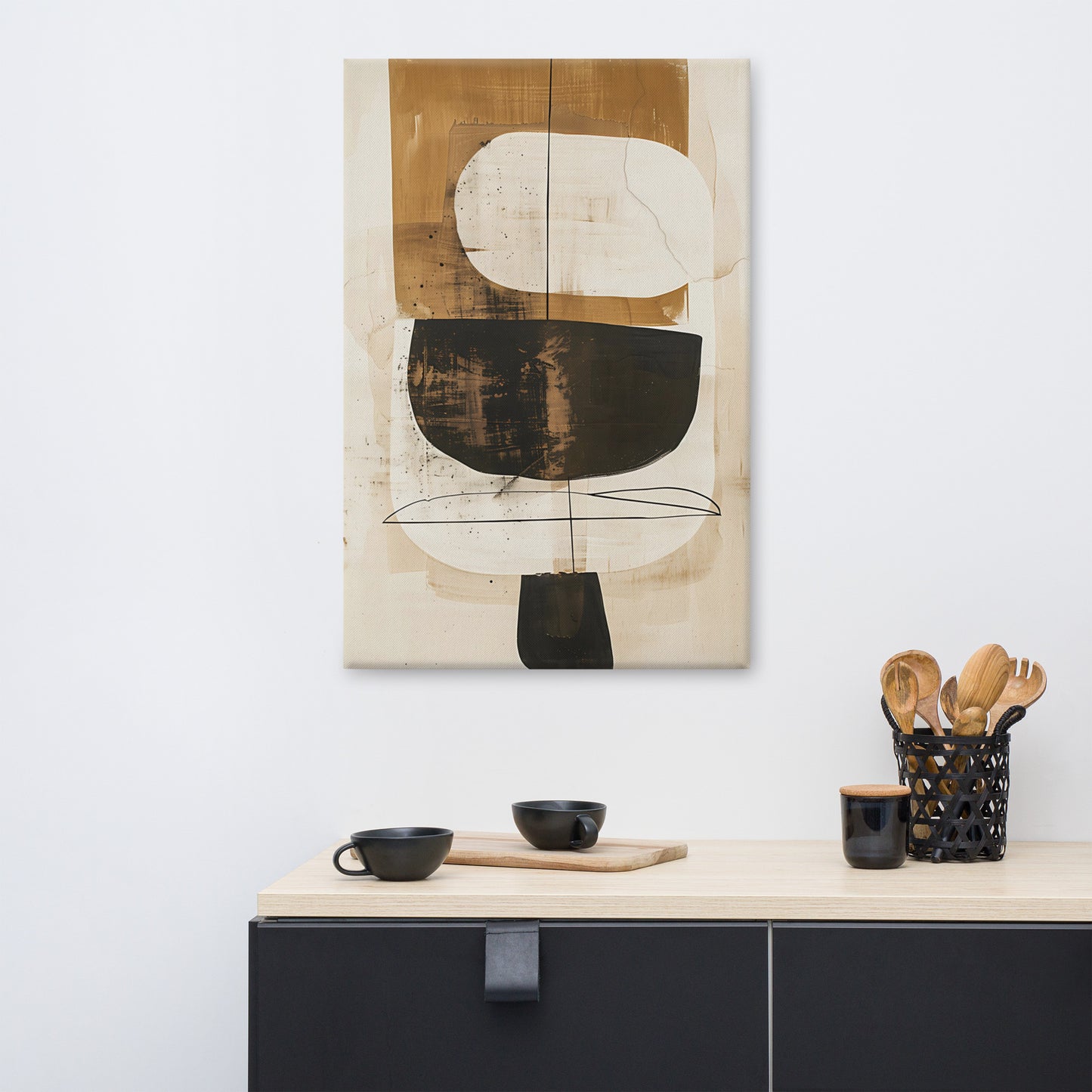 Neutral Abstract Canvas Wall Art