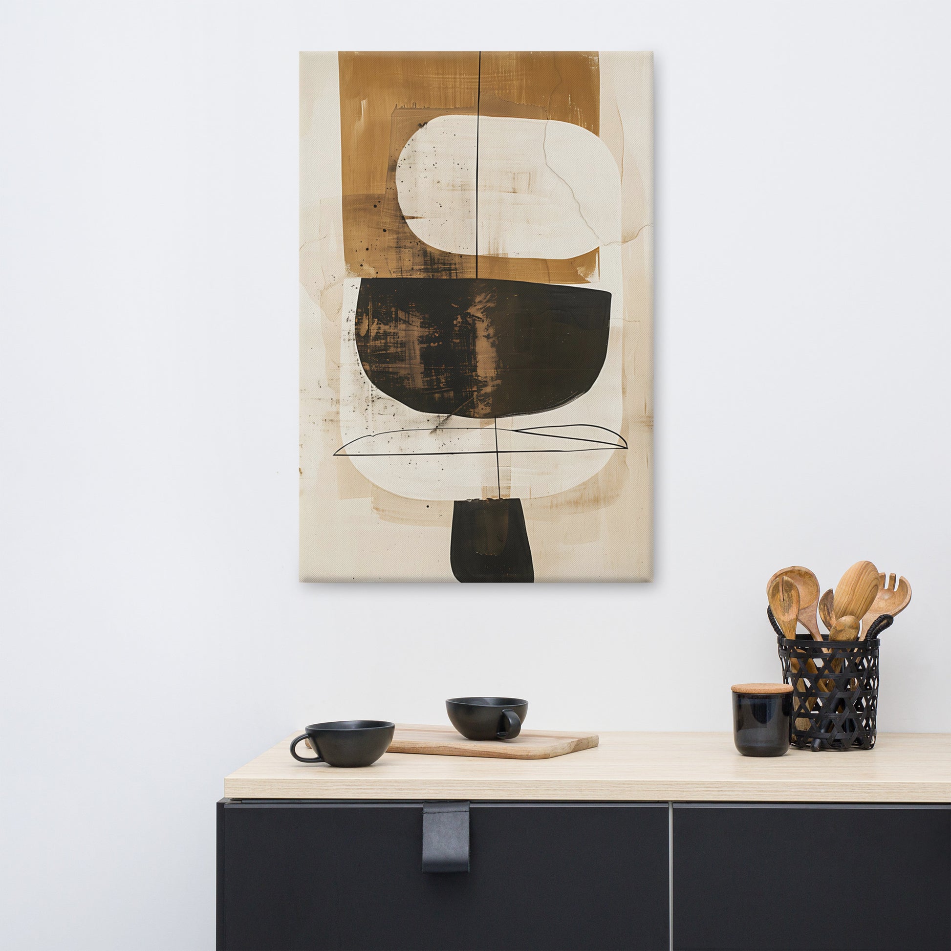 Neutral Abstract Canvas Wall Art