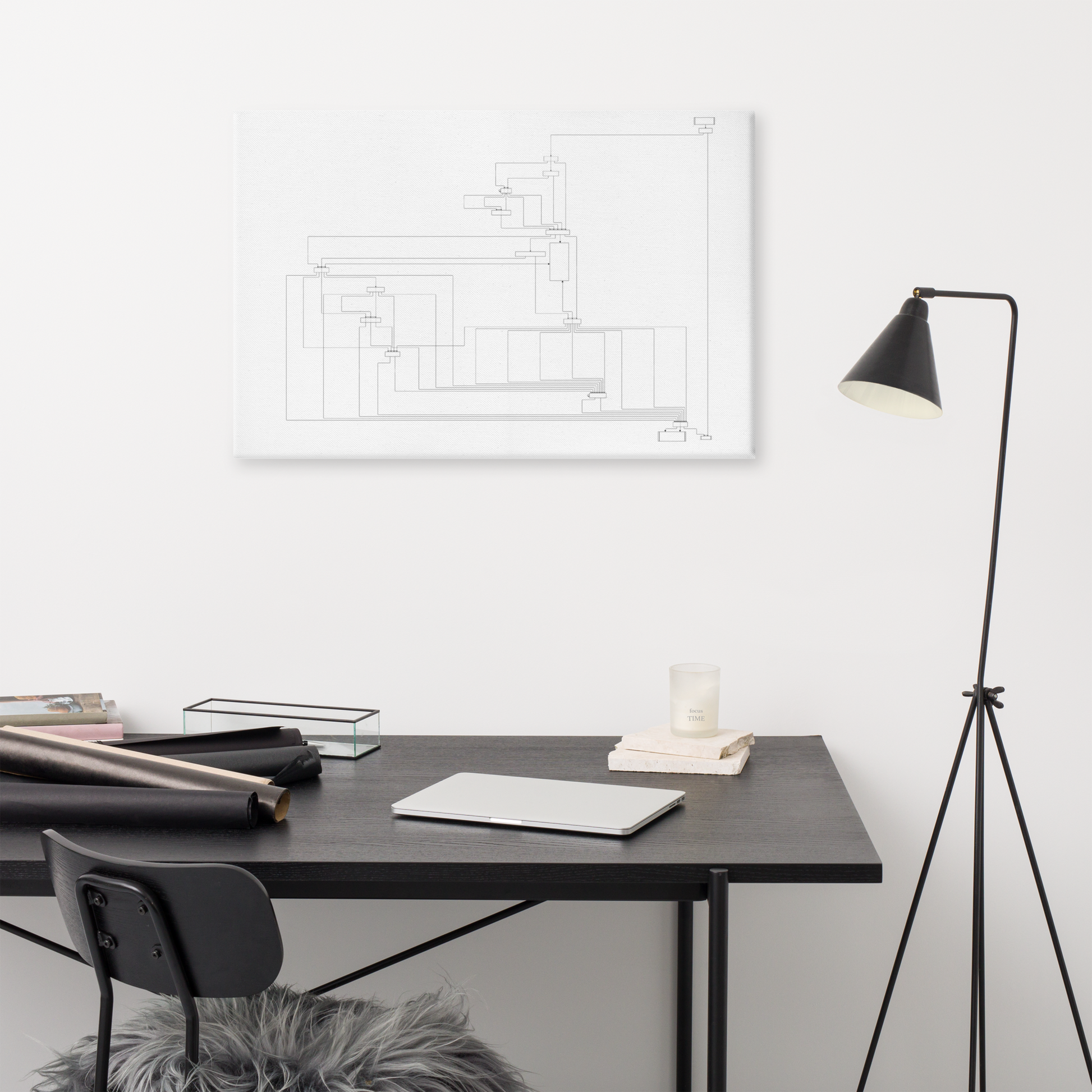 User flow abstract canvas