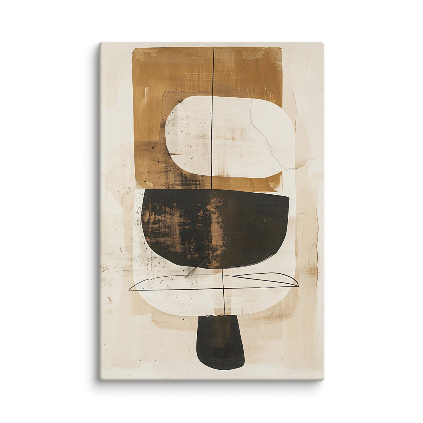 Neutral Abstract Canvas Wall Art