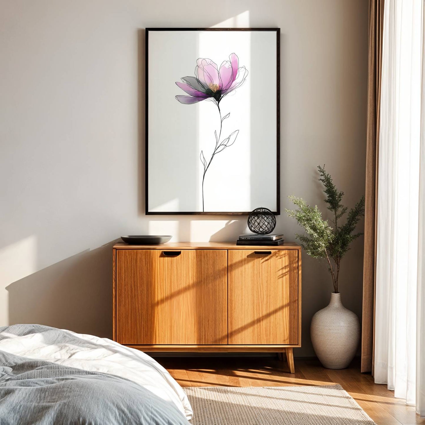 Colourful flower canvas