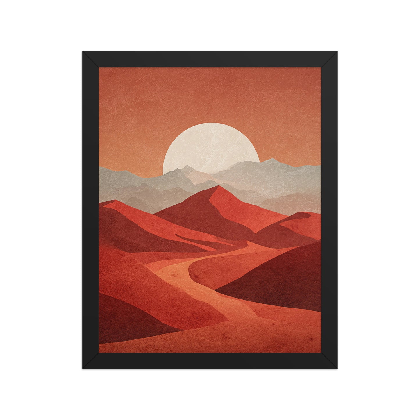 Warm landscape abstract canvas