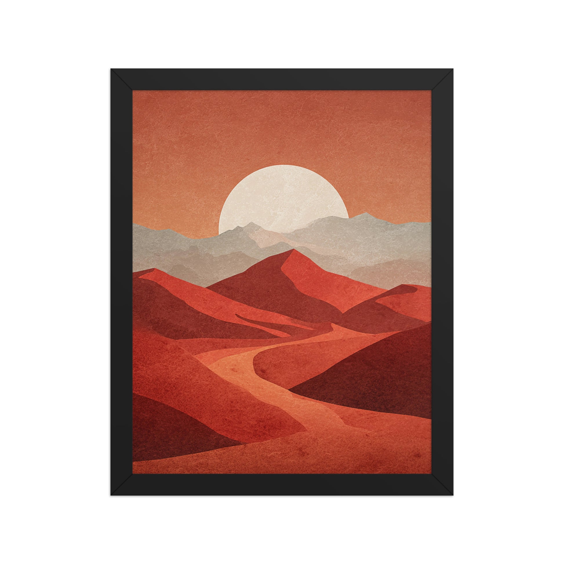 Warm landscape abstract canvas