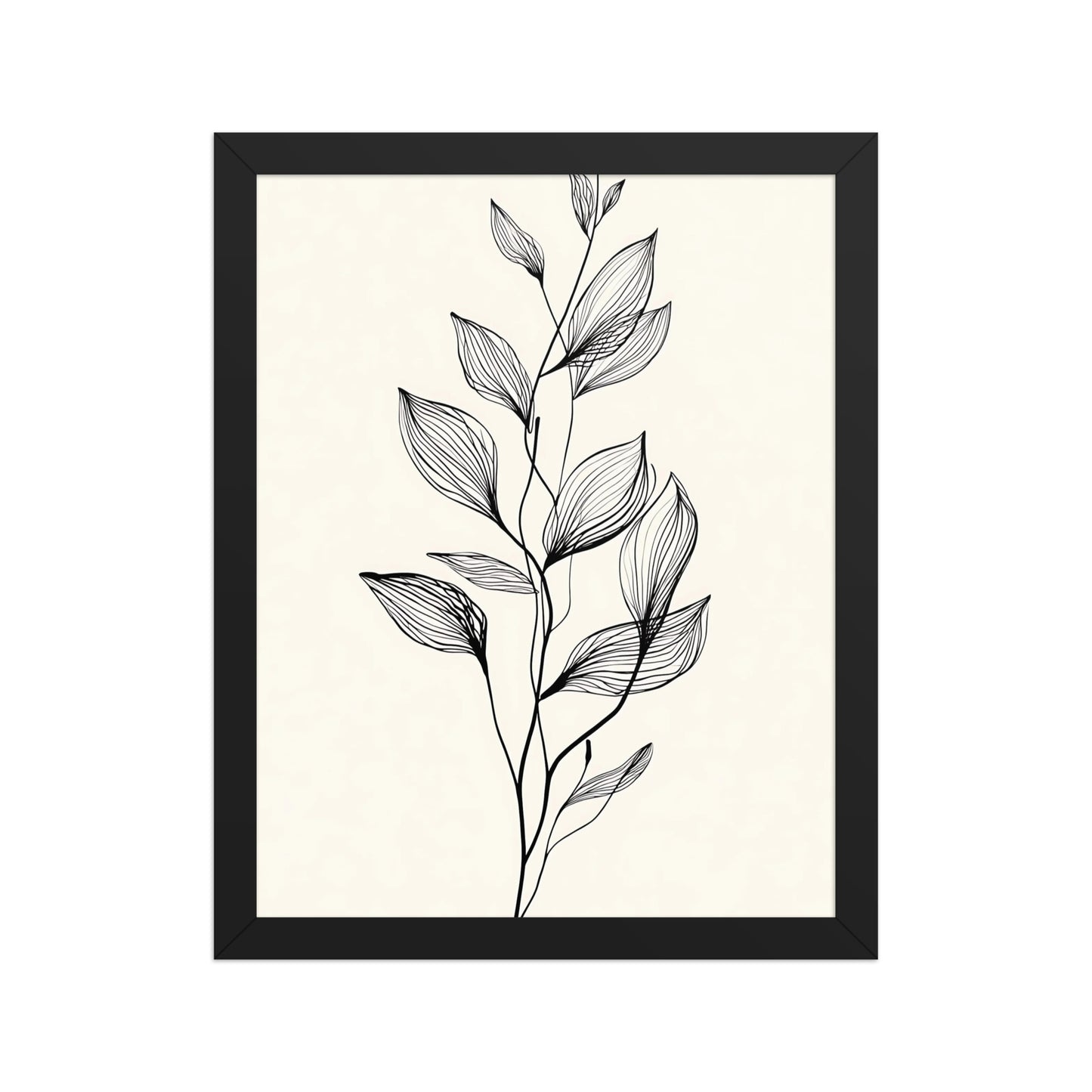 Minimal leaf canvas