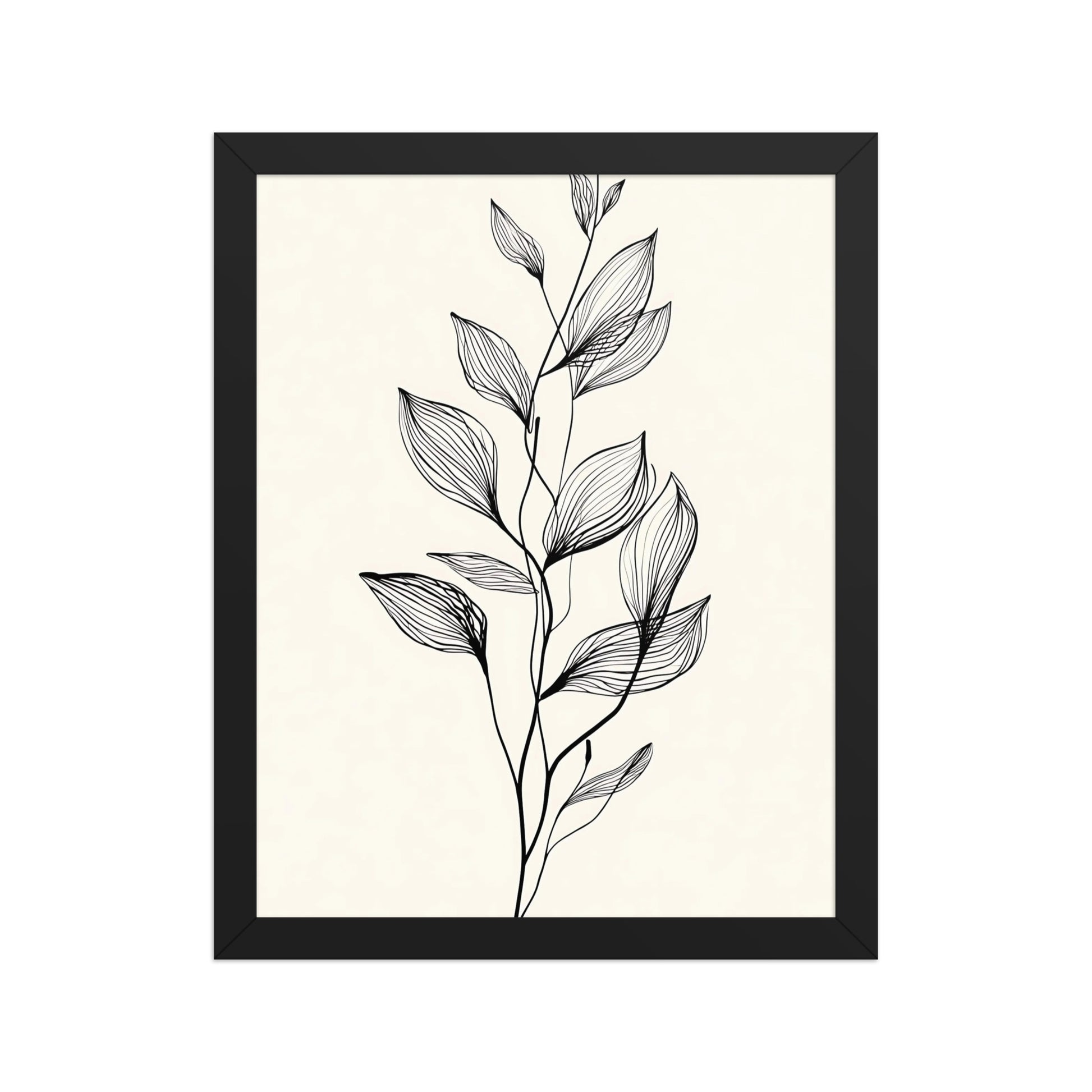 Minimal leaf canvas