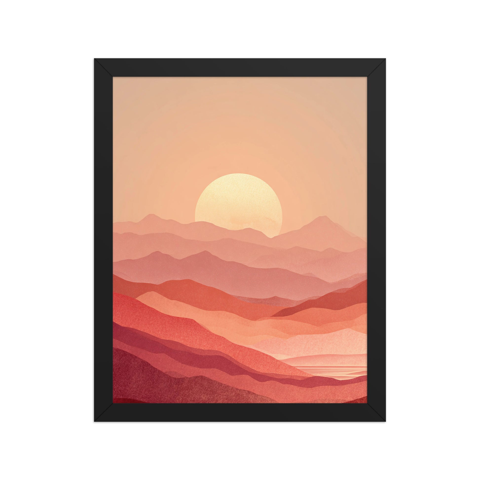 Layered Sunset Landscape