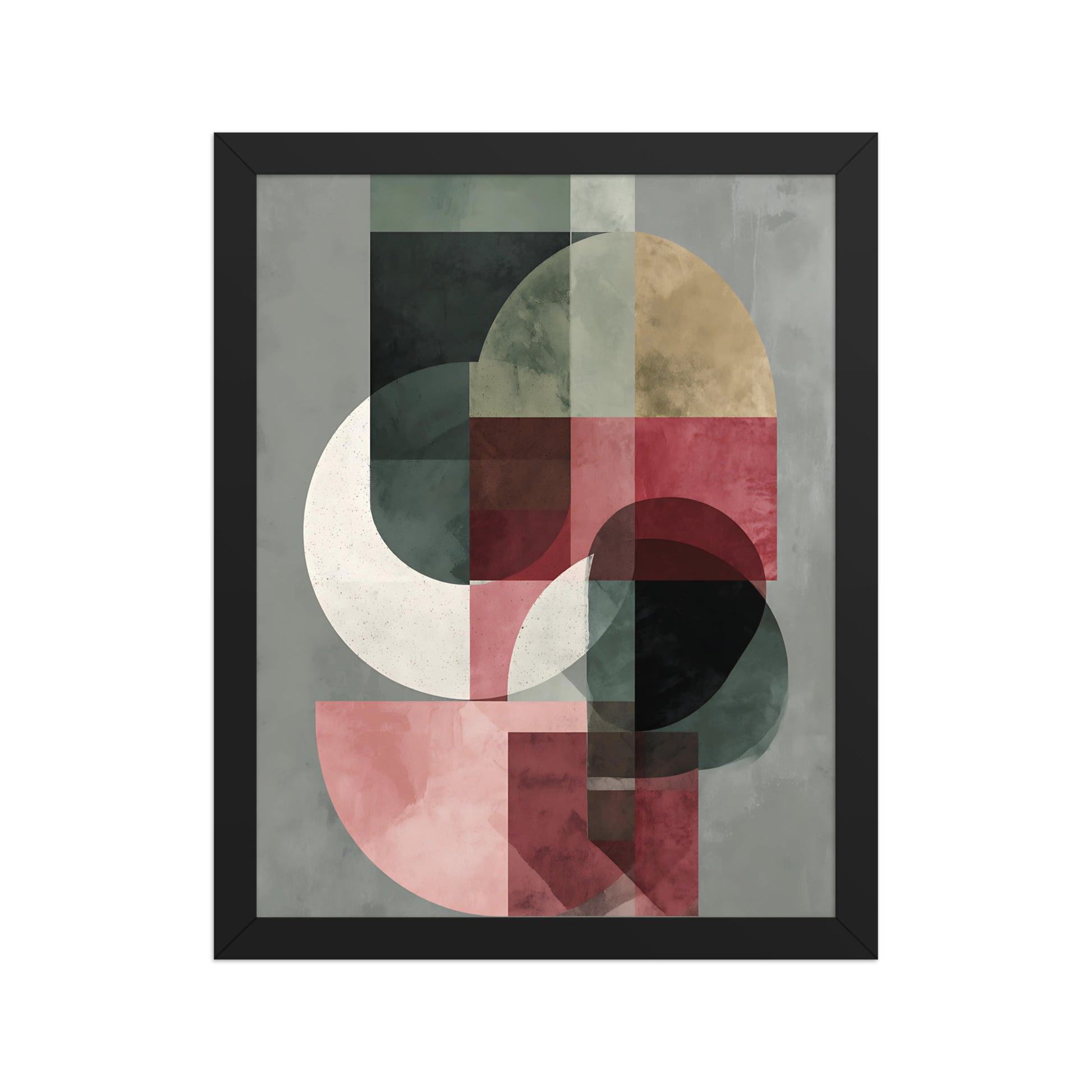 Minimal abstract shapes canvas
