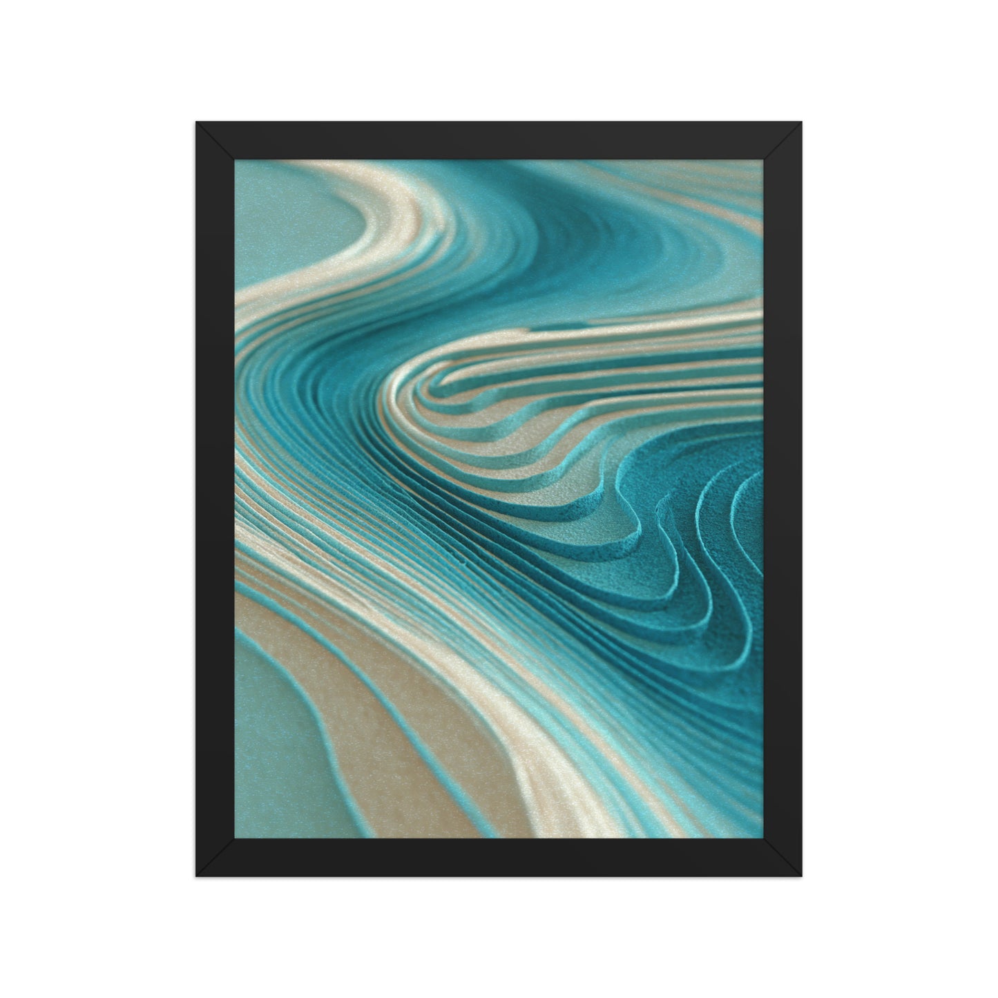 Cool tone ripples canvas