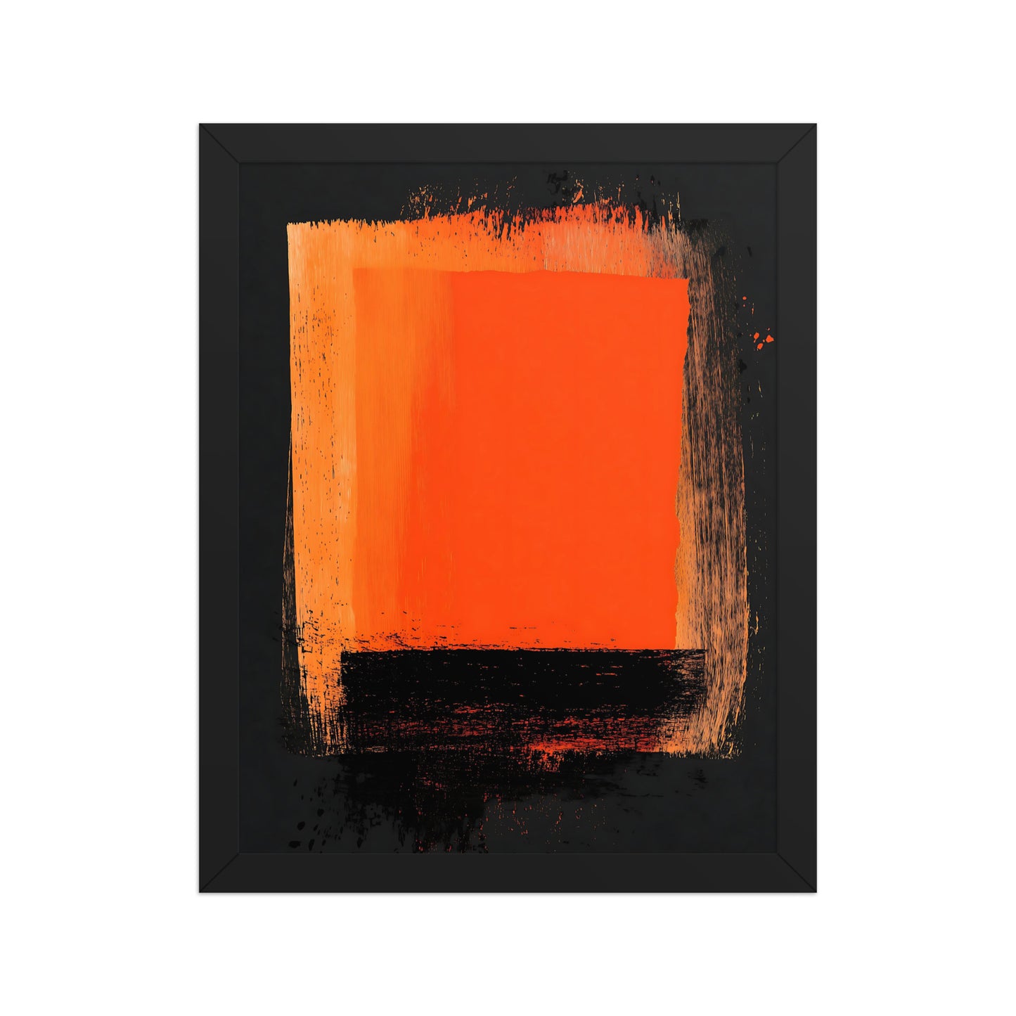 Orange and black canvas