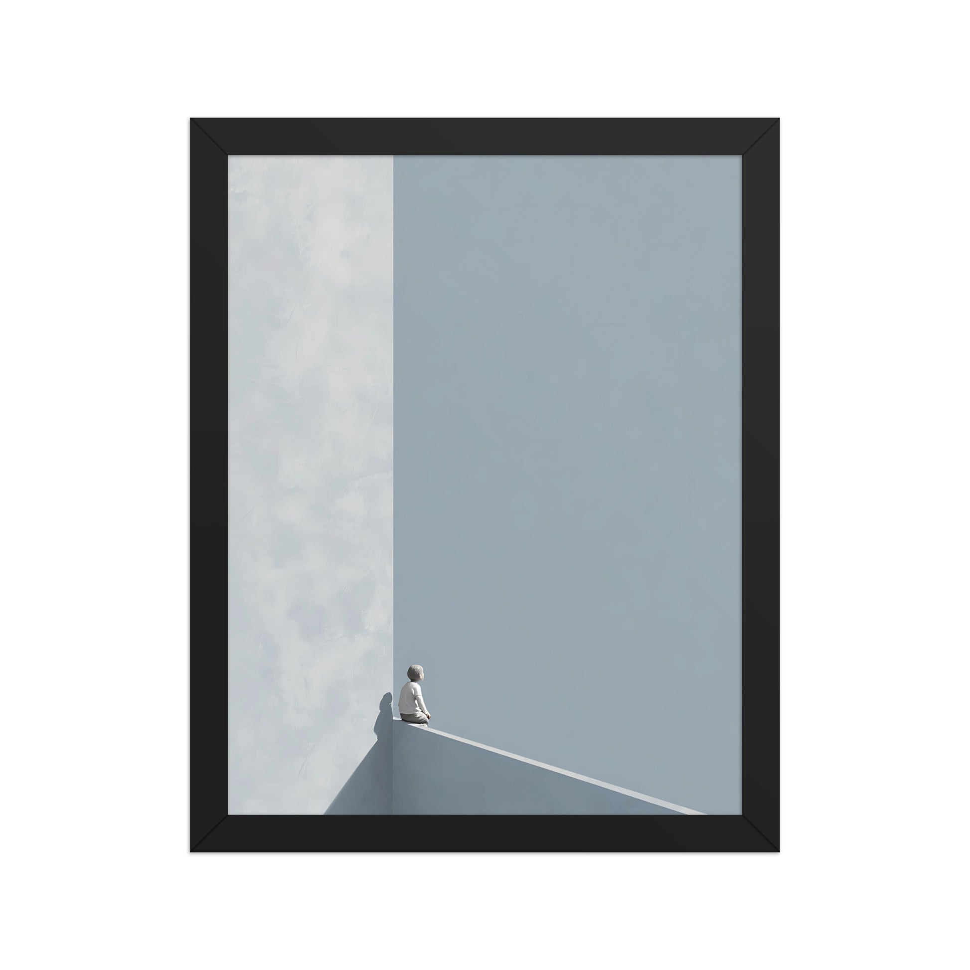 Mindful in blue canvas
