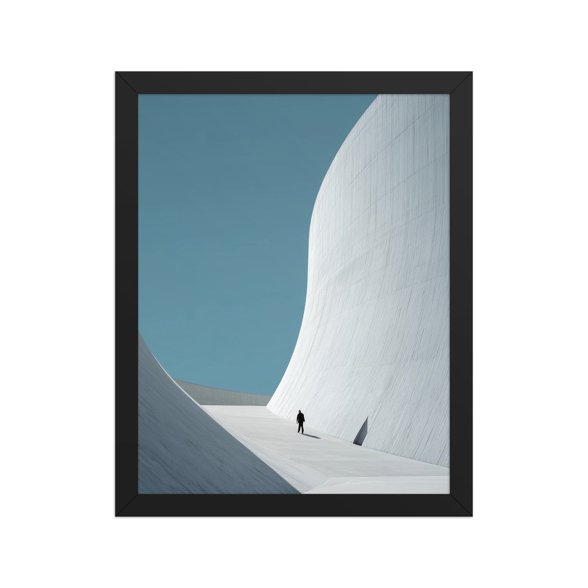 Blue Curves Canvas Wall Art