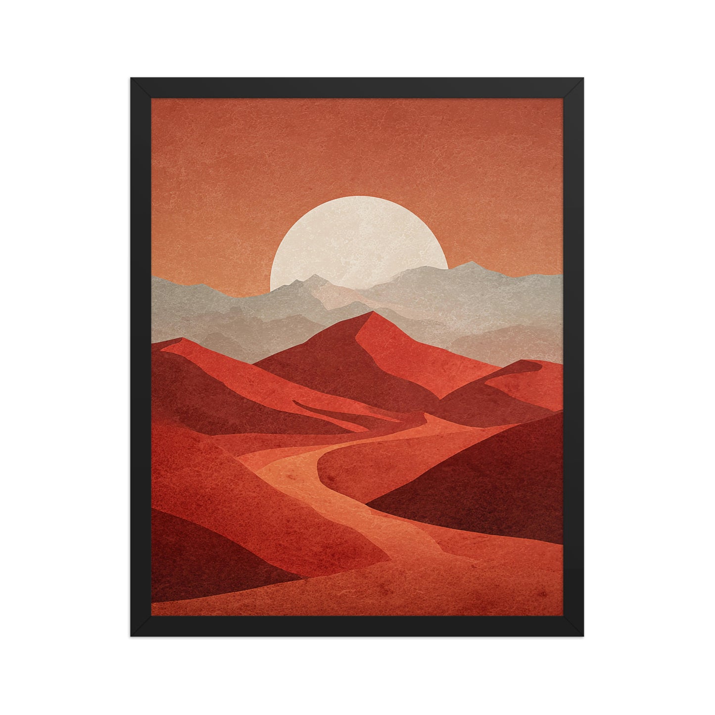 Warm landscape abstract canvas