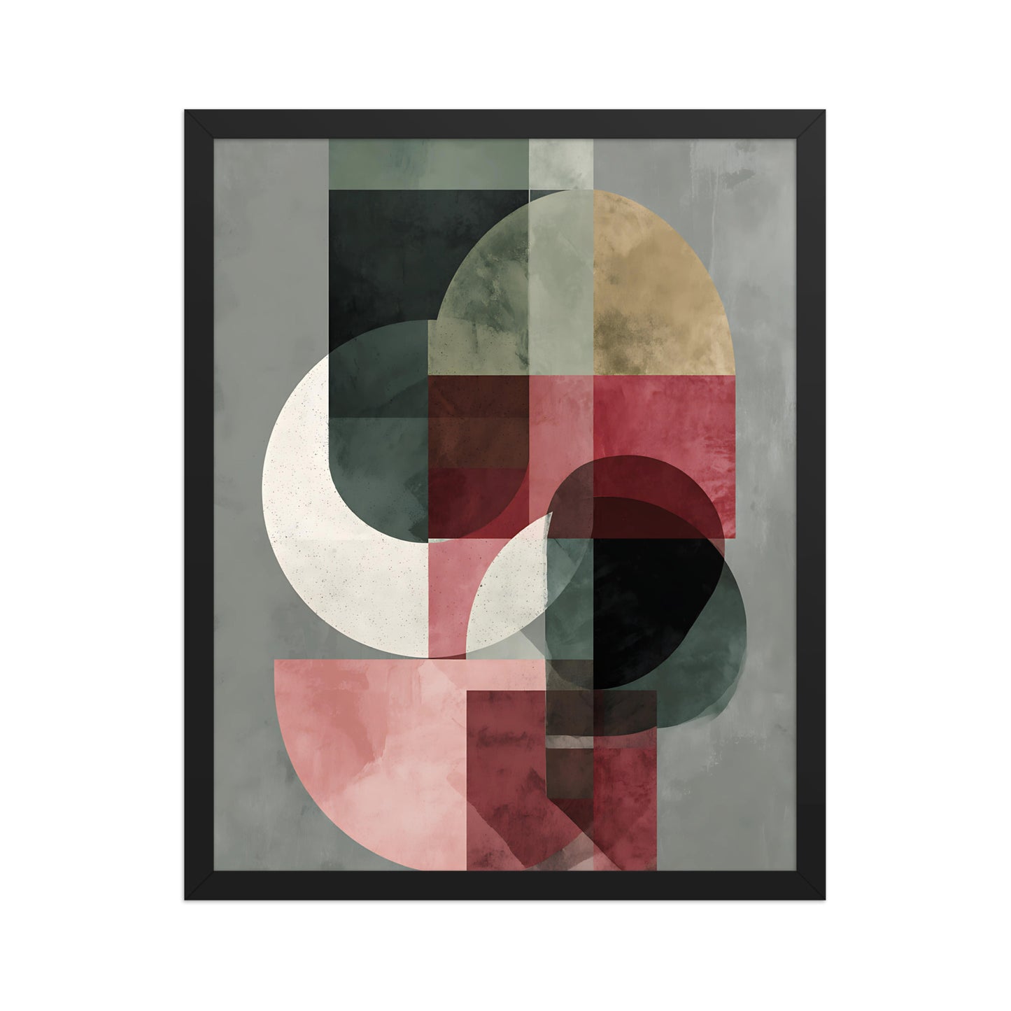 Minimal abstract shapes canvas