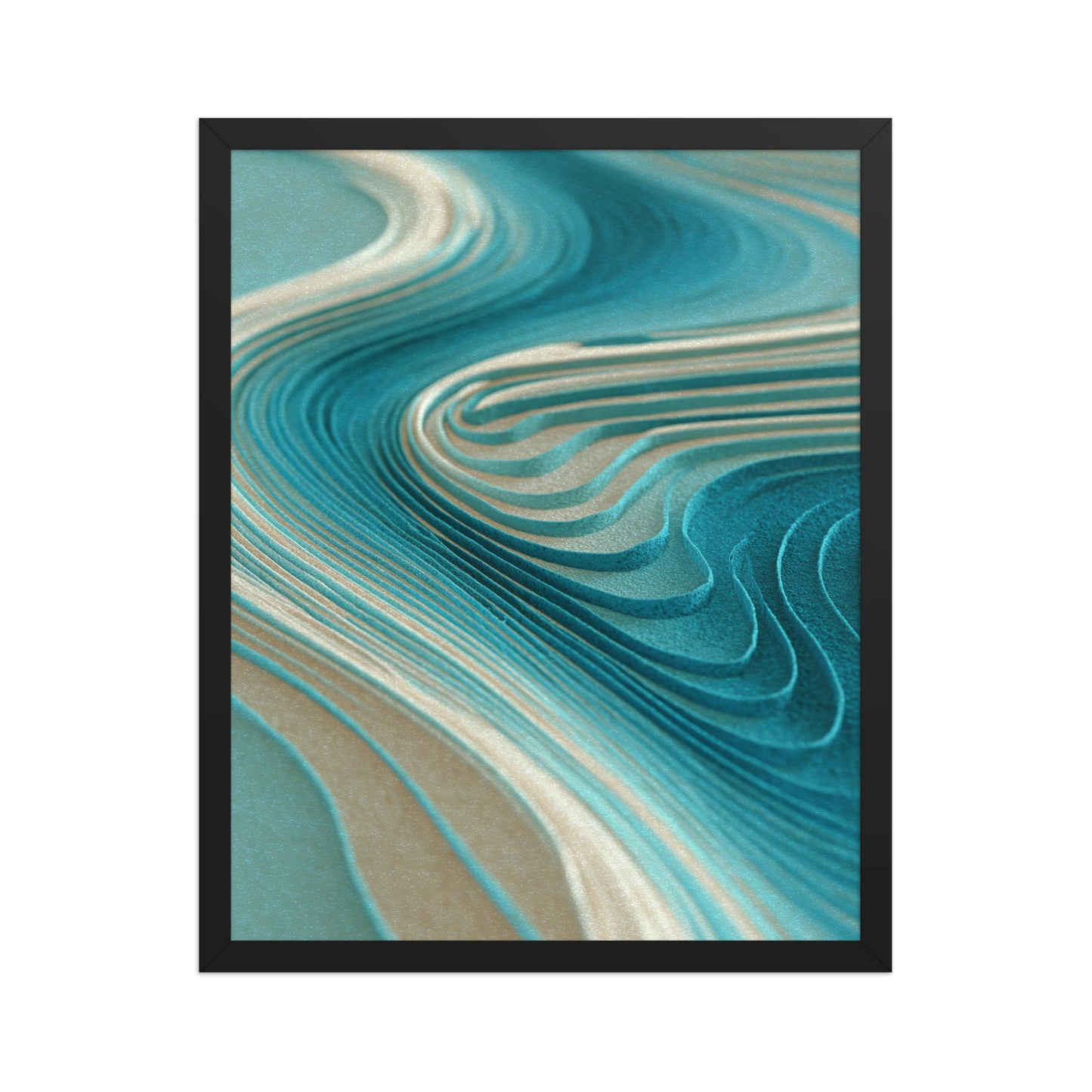 Cool tone ripples canvas