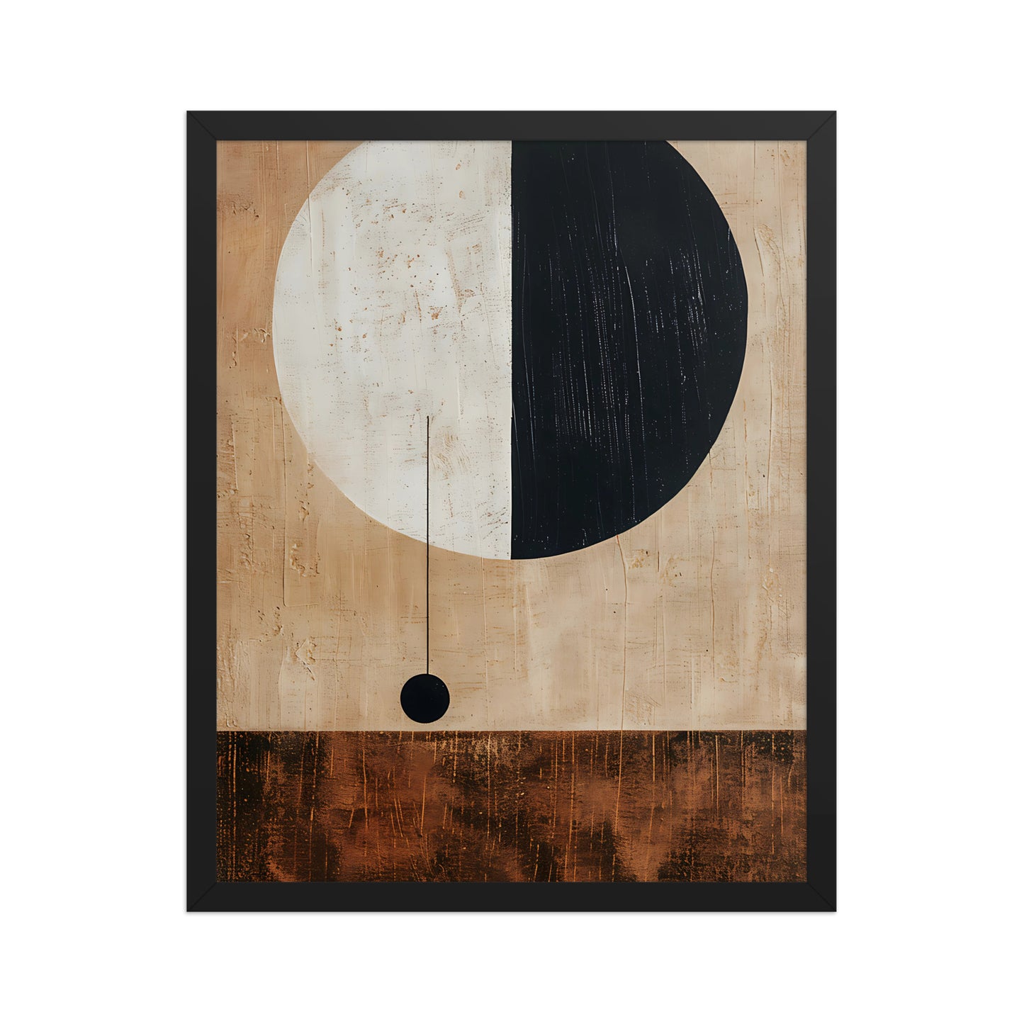Natural tones abstract canvas