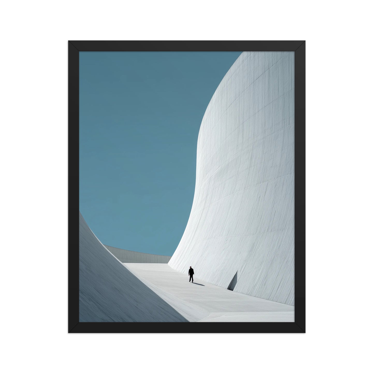 Blue Curves Canvas Wall Art