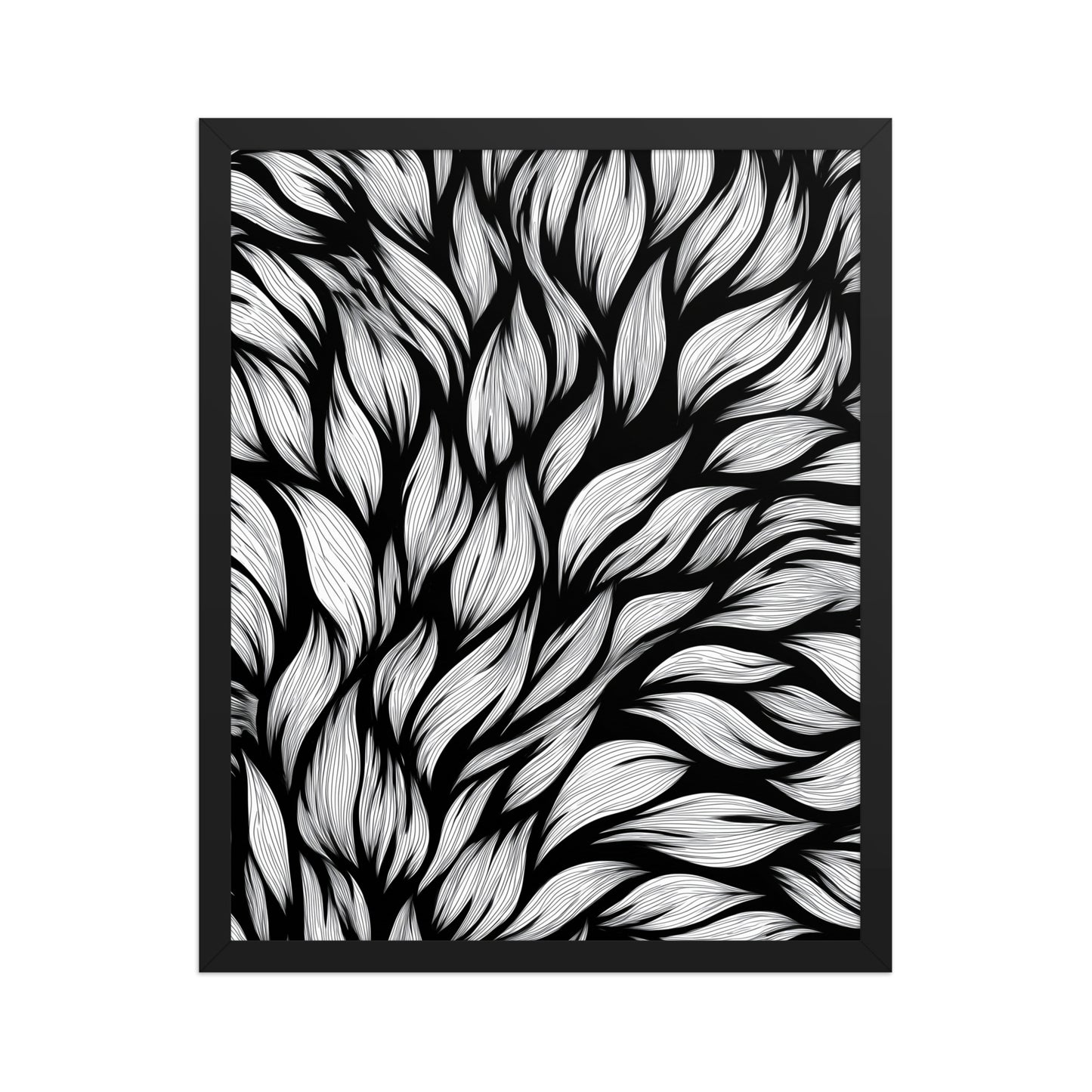 Bold leaves canvas