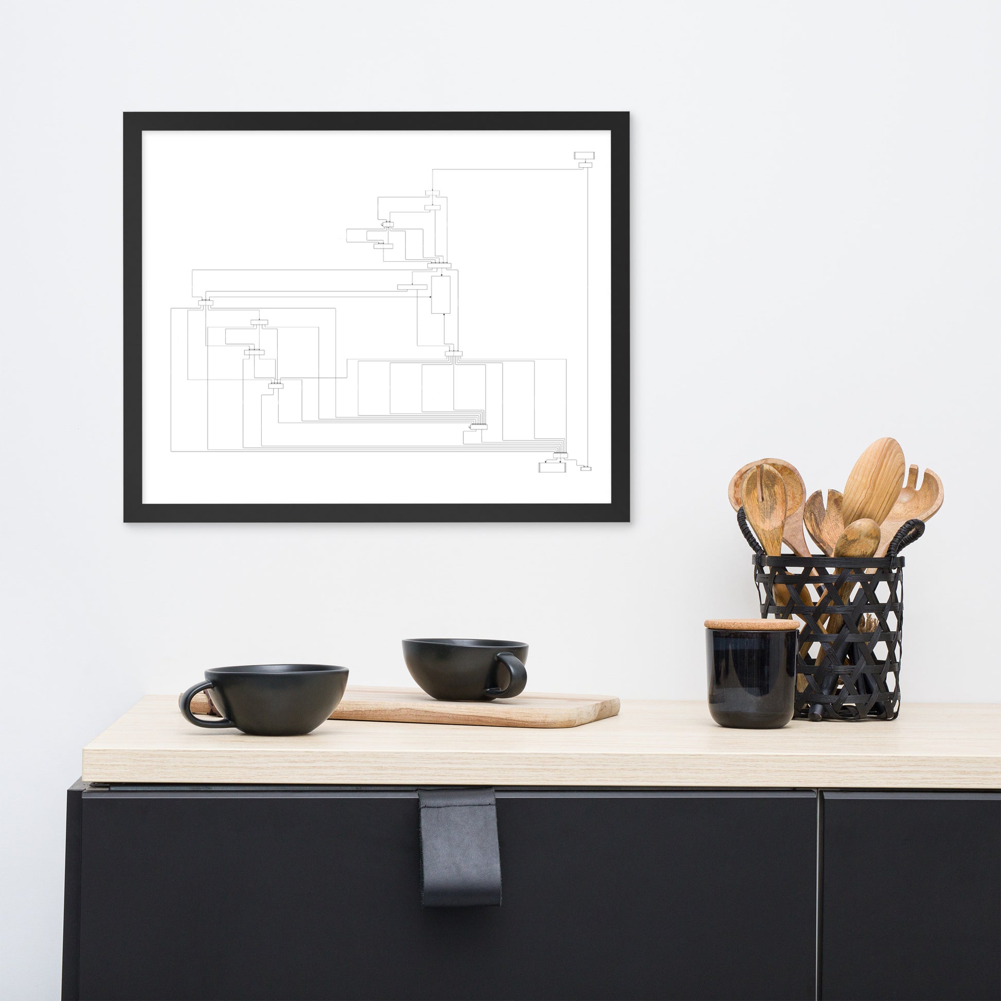 User Flow Abstract Canvas Wall Art 