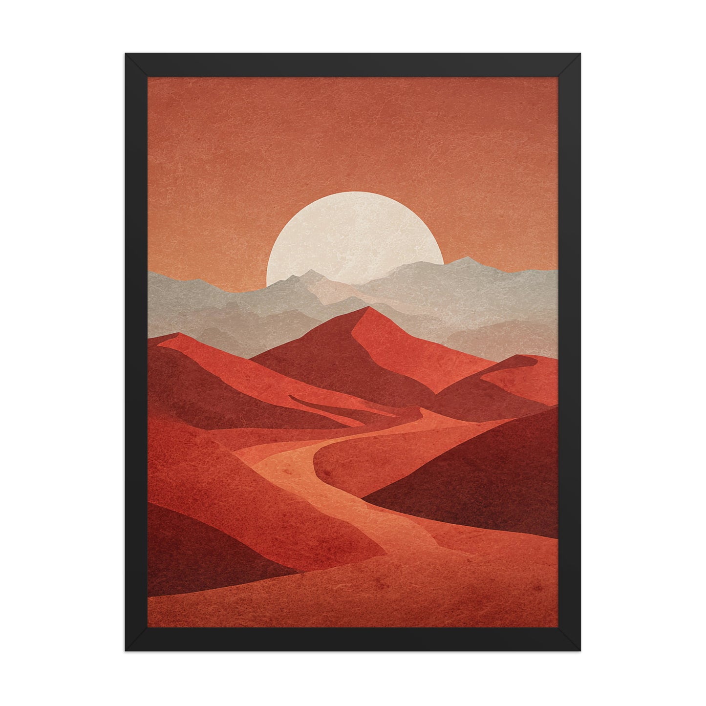 Warm landscape abstract canvas