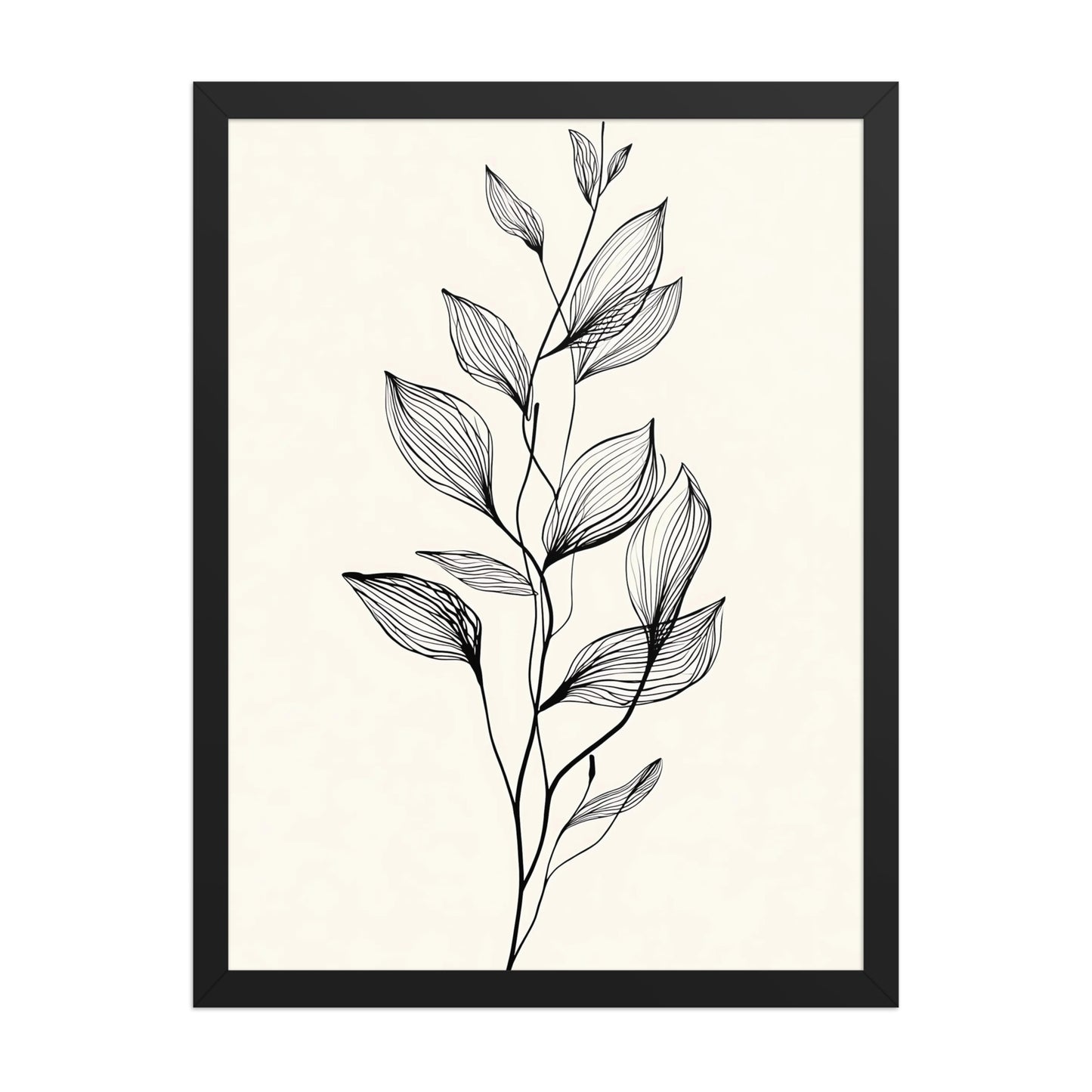 Minimal leaf canvas