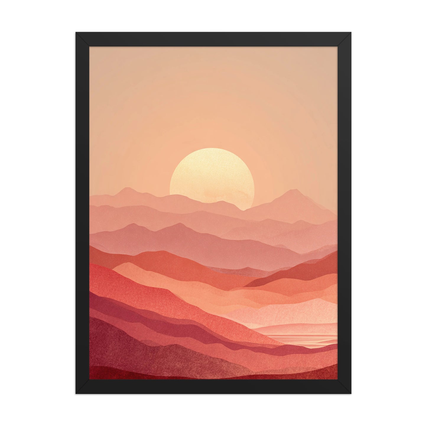 Layered Sunset Landscape