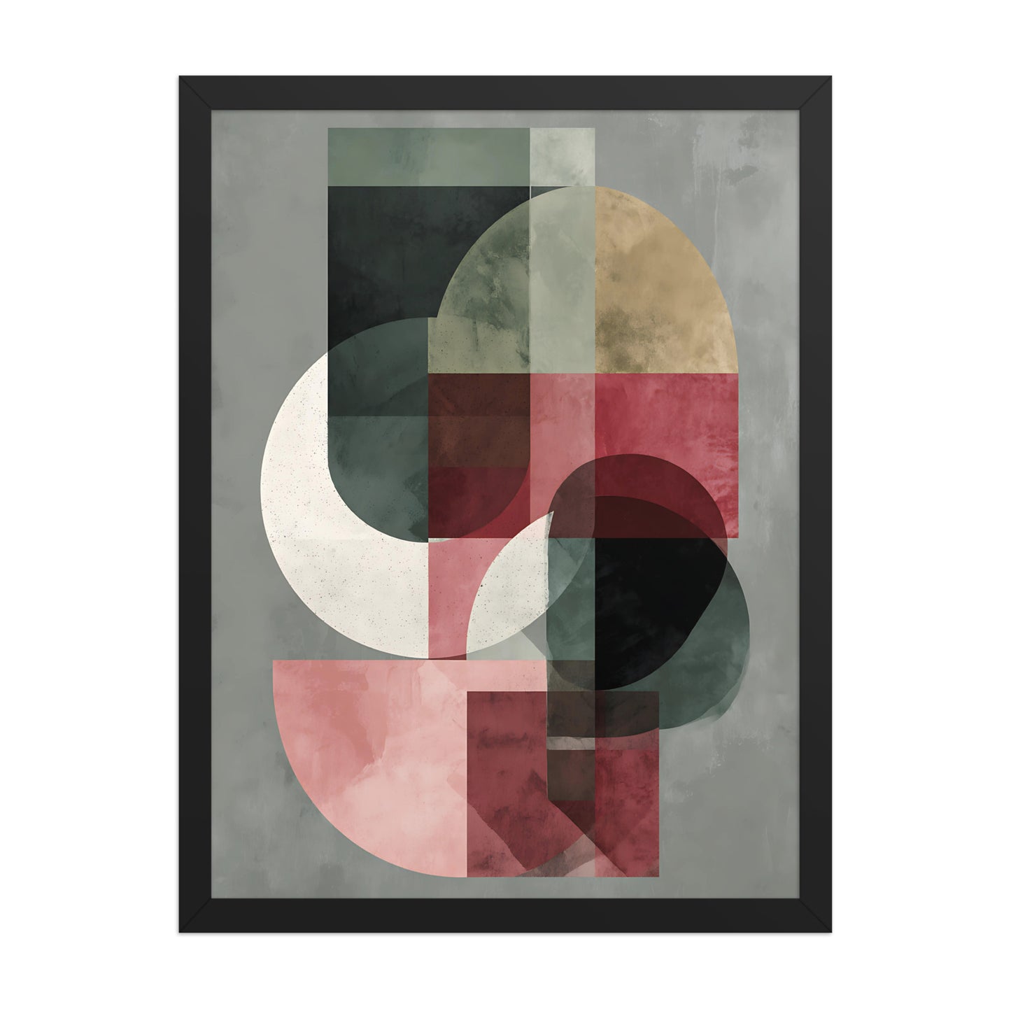 Minimal abstract shapes canvas