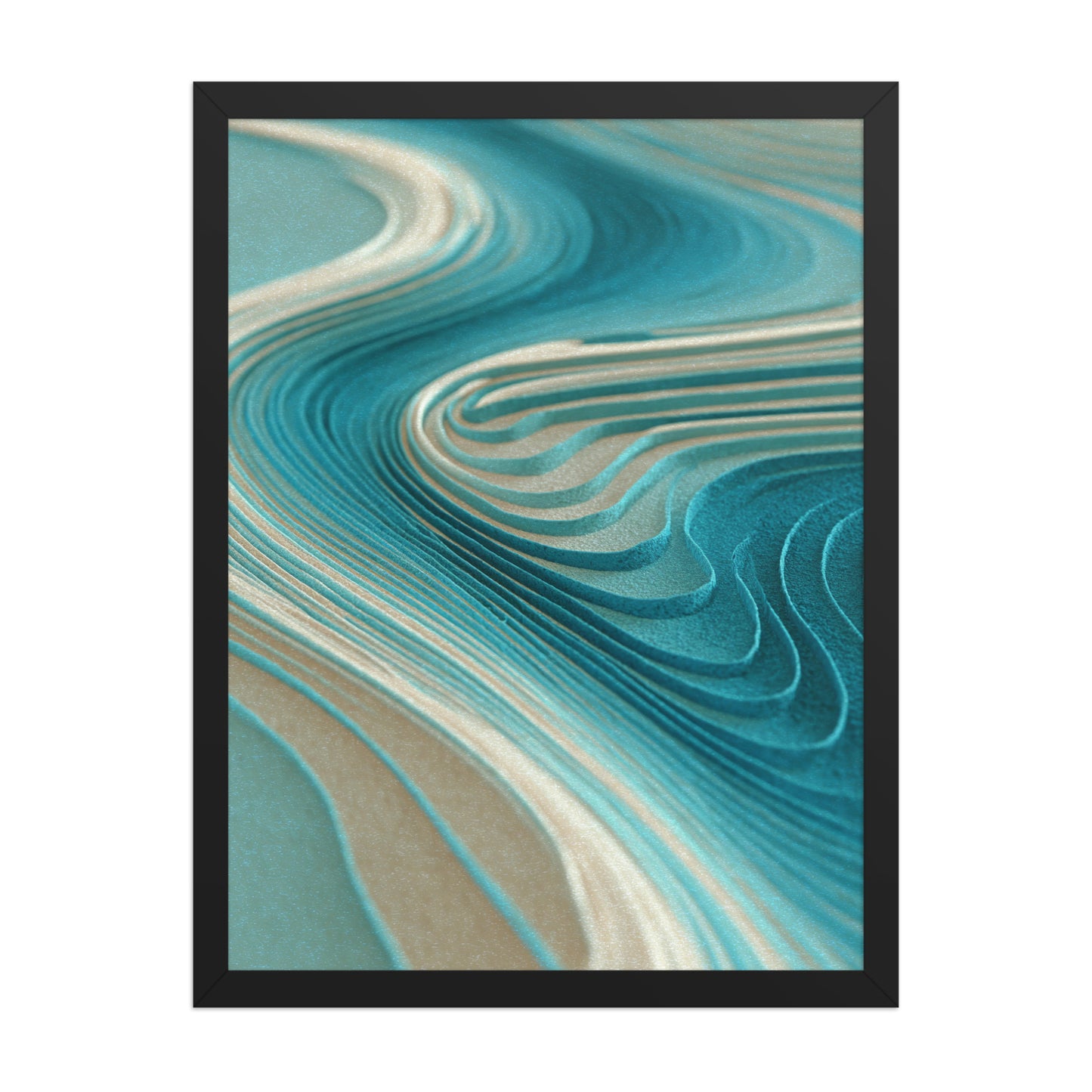 Cool tone ripples canvas