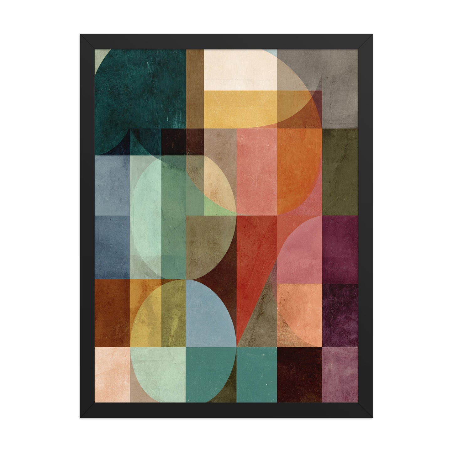 Colourful shapes canvas