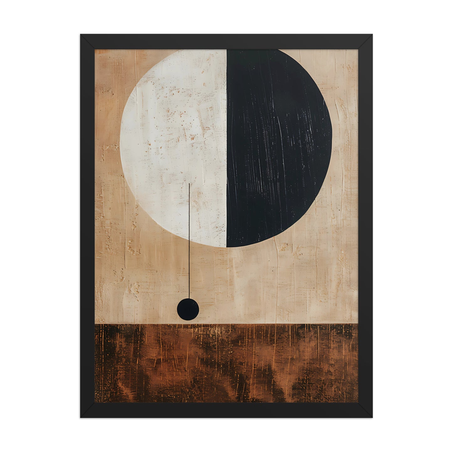 Natural tones abstract canvas
