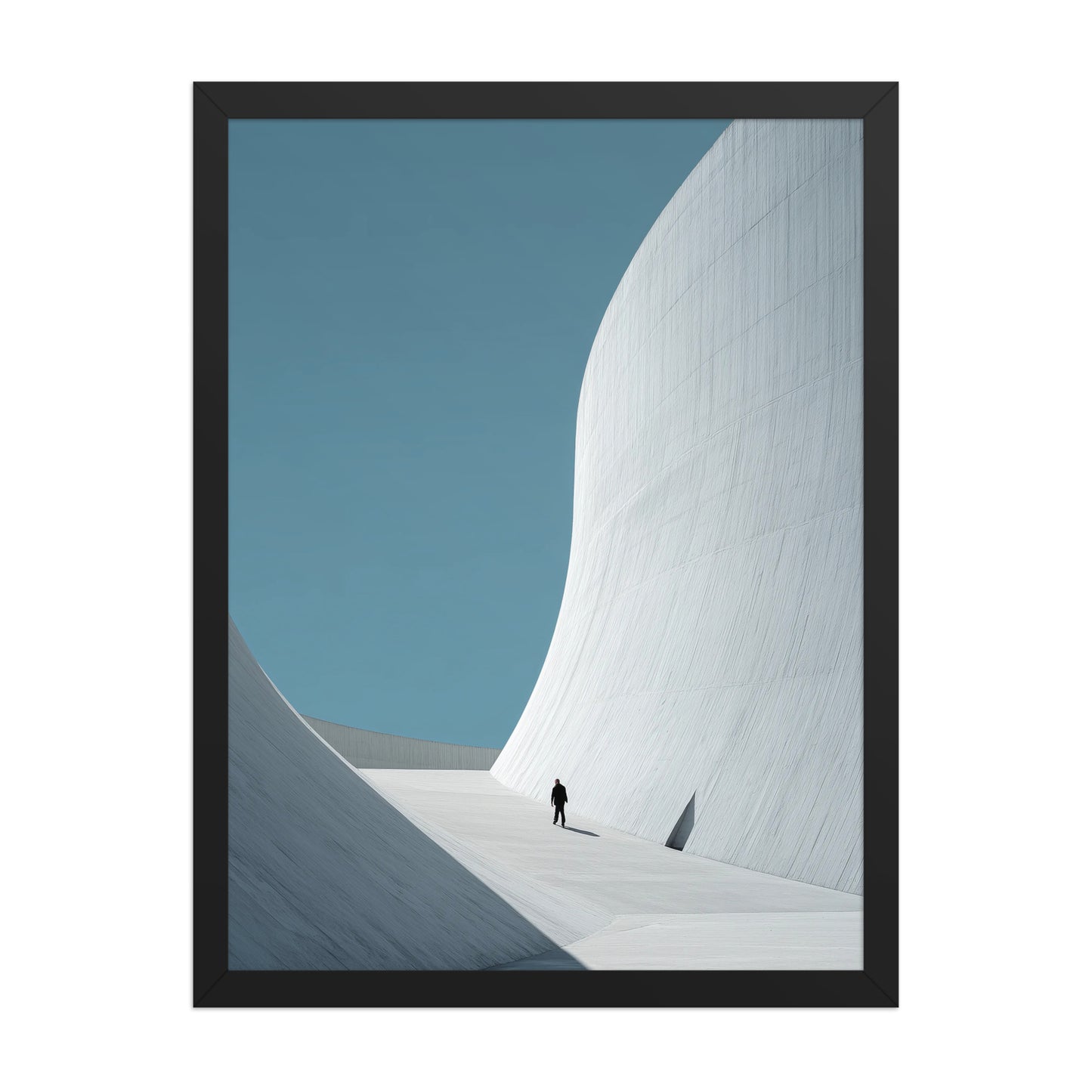 Blue Curves Canvas Wall Art