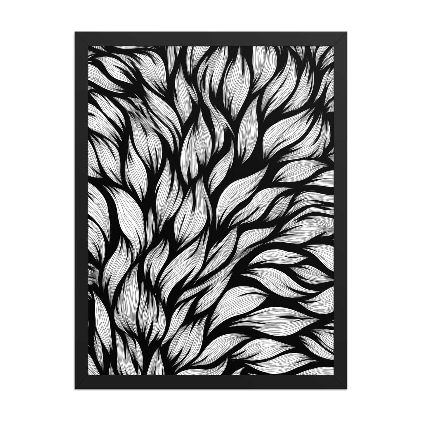 Bold leaves canvas