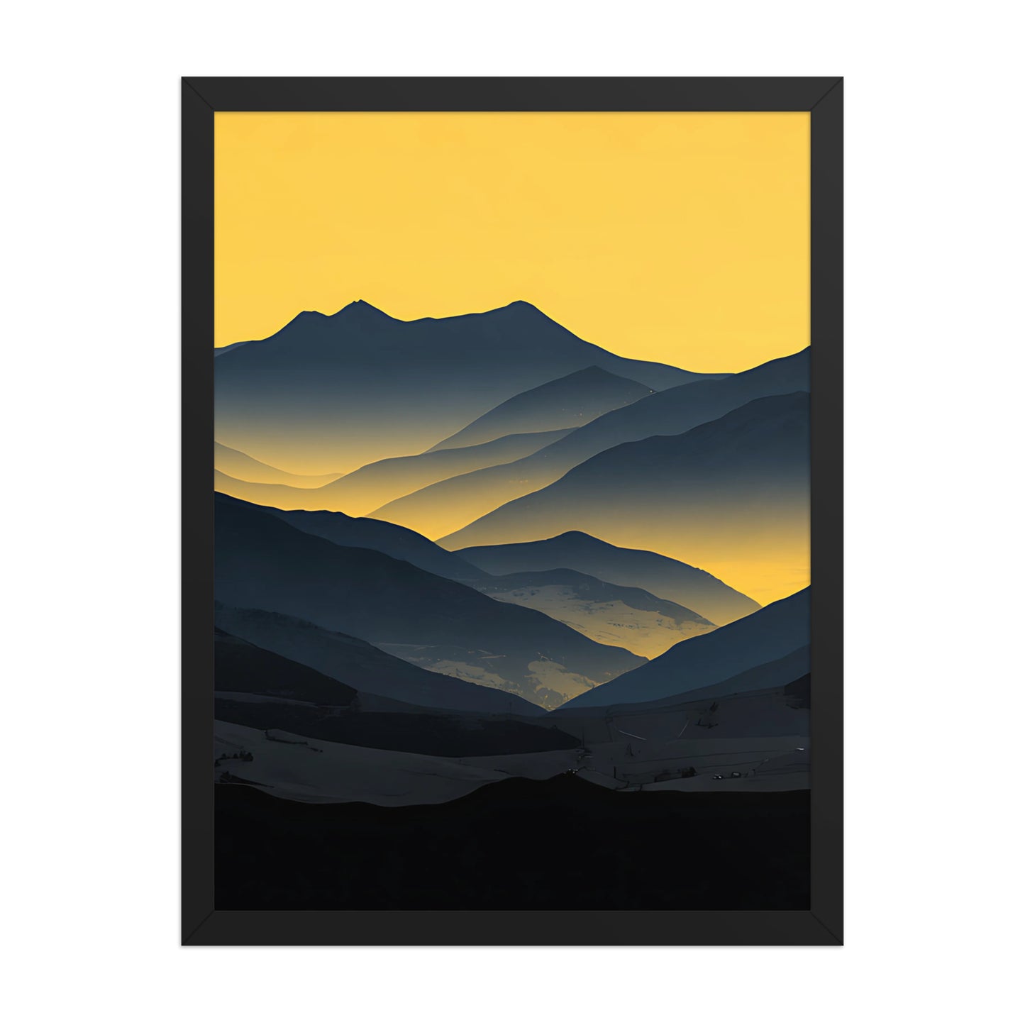 Yellow glow canvas