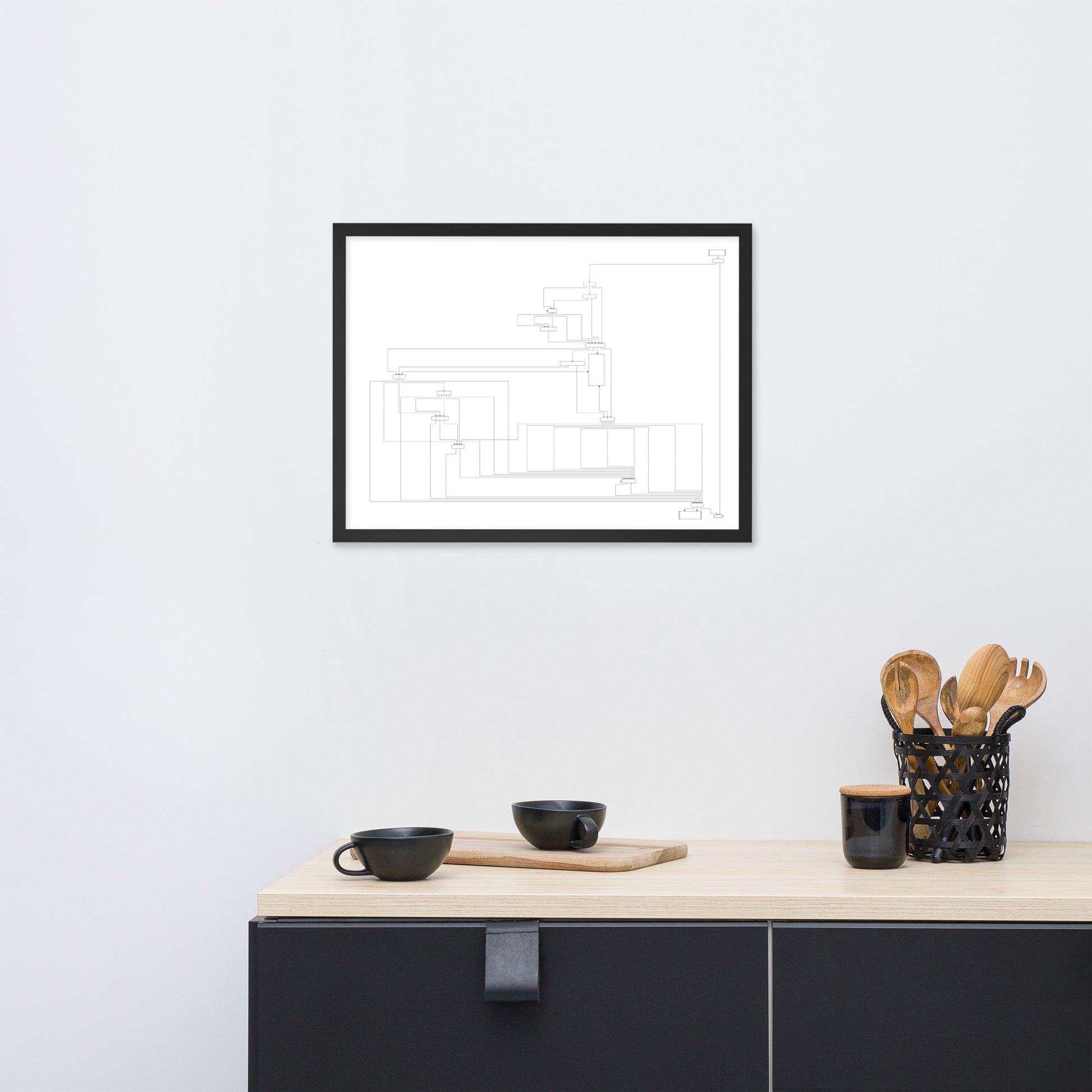 User Flow Abstract Canvas Wall Art 