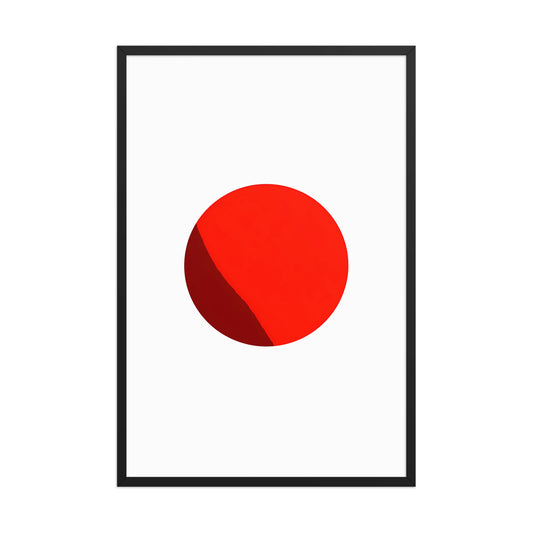 Minimalist red colour pop canvas