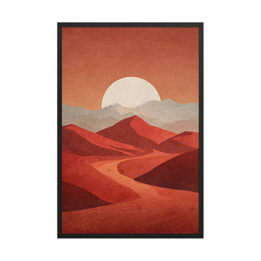 Warm landscape abstract canvas