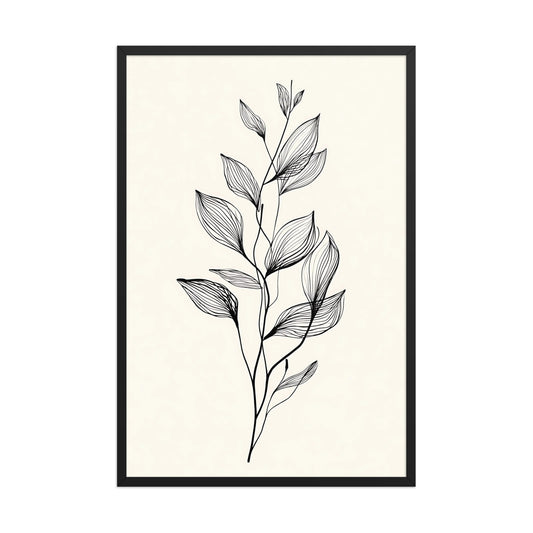Minimal leaf canvas