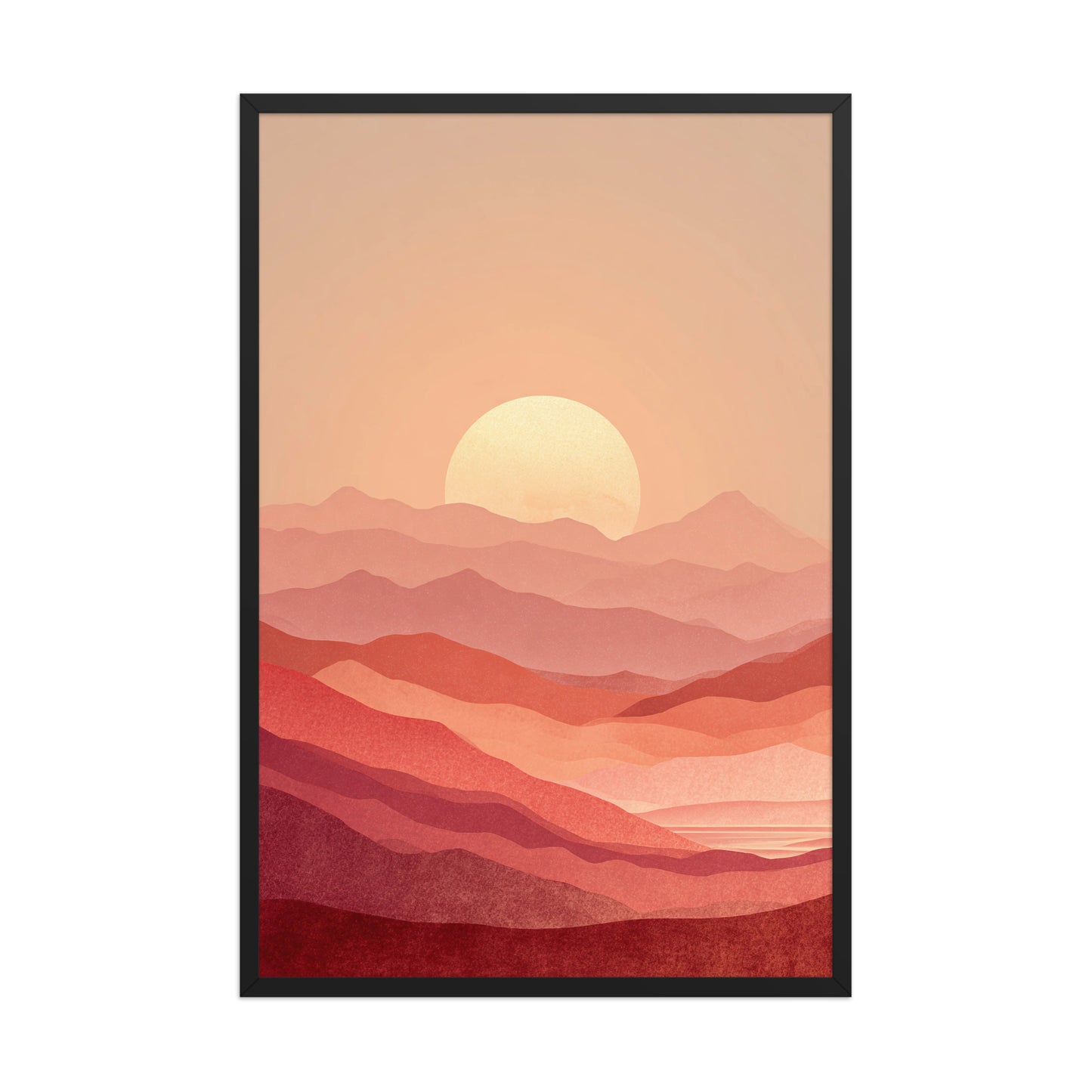 Layered Sunset Landscape