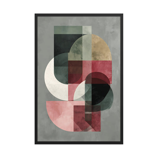 Minimal abstract shapes canvas