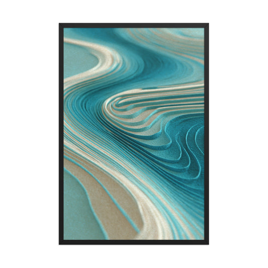 Cool tone ripples canvas