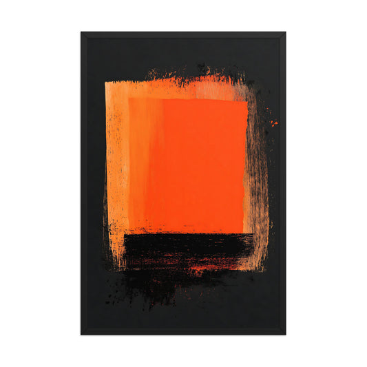 Orange and black canvas