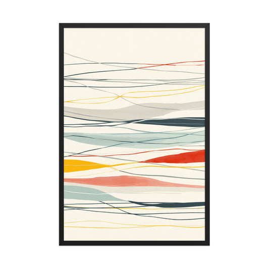 Wavy Lines Canvas Wall Art