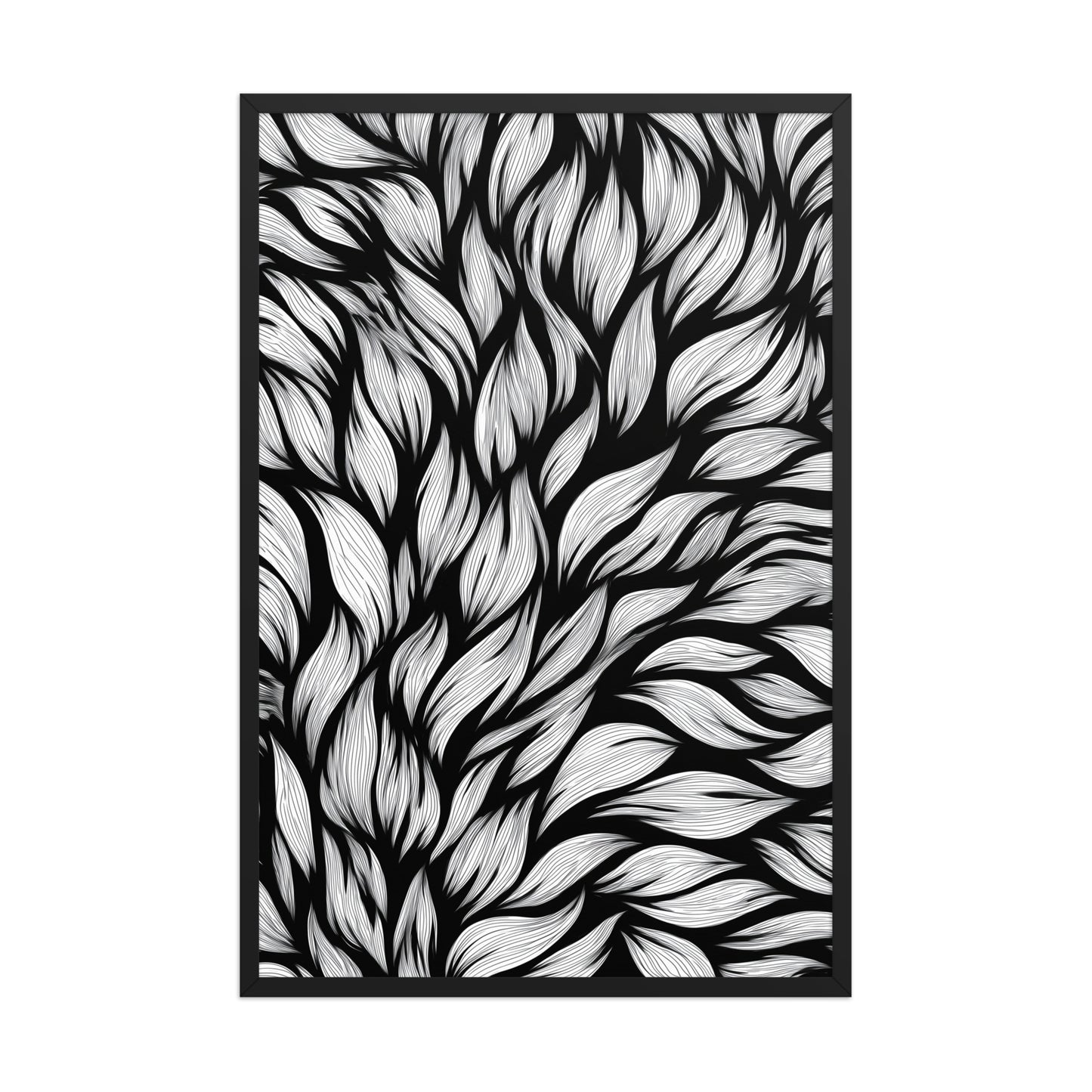 Bold leaves canvas